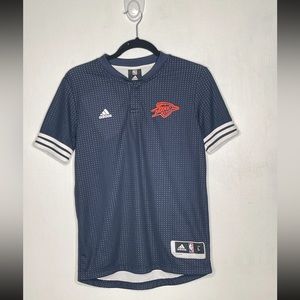 Adidas Oklahoma City Thunder Jersey Boys Size Large 14-16 NBA Basketball Mesh